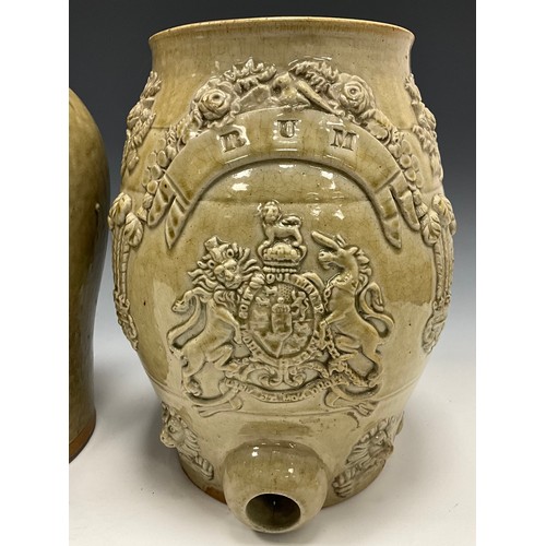 226 - A 19th century glazed stoneware flagon, ‘W. Barton, Spirit Merchant, Wicker, Sheffield’, 30cm high; ... 