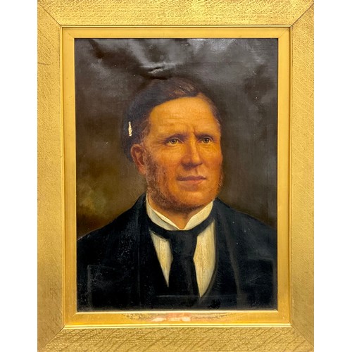 489 - J. T. Steadman (British, late 19th century) 
Portrait of a Gentleman 
signed, and dated 1874, Swanse... 