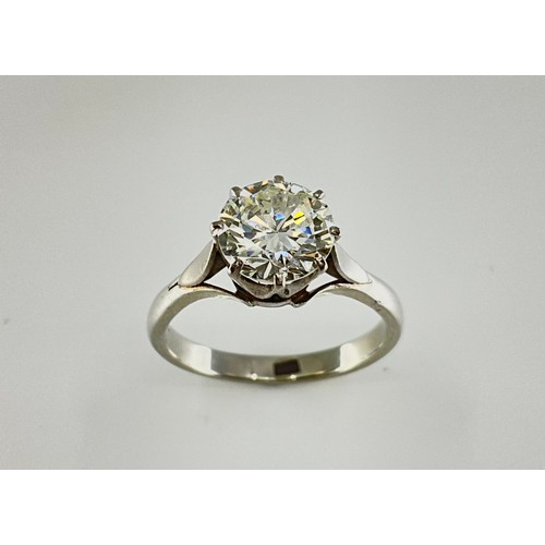 188 - An 18ct white gold diamond solitaire ring, set with an approx. 1.15ct round brilliant cut diamond in... 