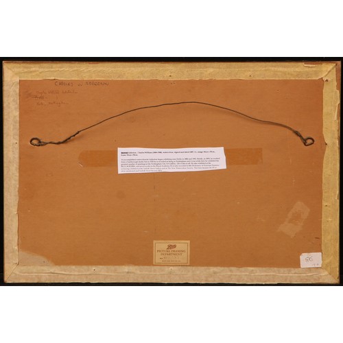 133 - Charles William Adderton (1866-1944) Looking Along the Rocks, signed with initial C W A, dated 87, 1... 