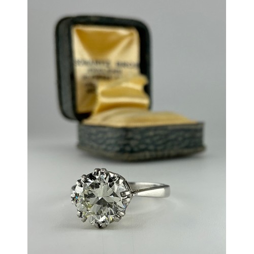 137 - A platinum diamond solitaire engagement ring, set with an approx. 2.50ct round brilliant cut diamond... 
