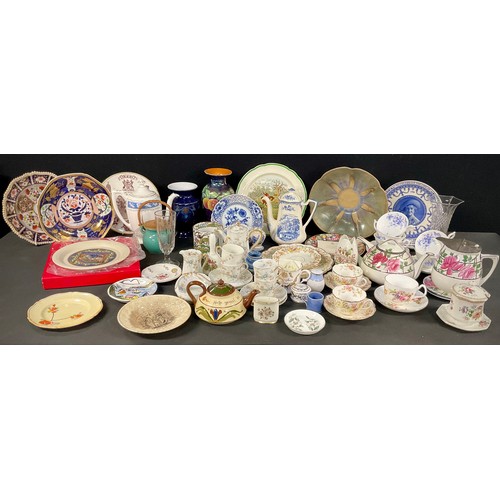 151 - A late 19th century Spode Imari pattern dinner plate, c.1885; a 19th century Staffordshire Farmer's ... 