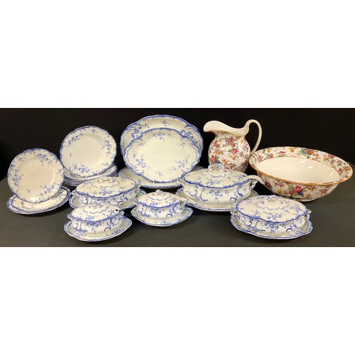 153 - An early 20th century Ridgways Chiswick part dinner service, comprising tureens, graduated meat plat... 