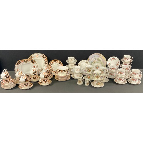 158 - Table wares - A Royal Standard Minuet pattern 12 setting tea set, (missing one cup);   Victorian gol... 