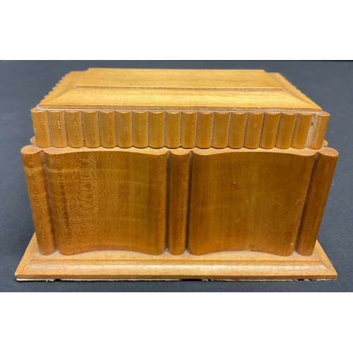 172 - An Art Deco satinwood jewellery casket, c.1935