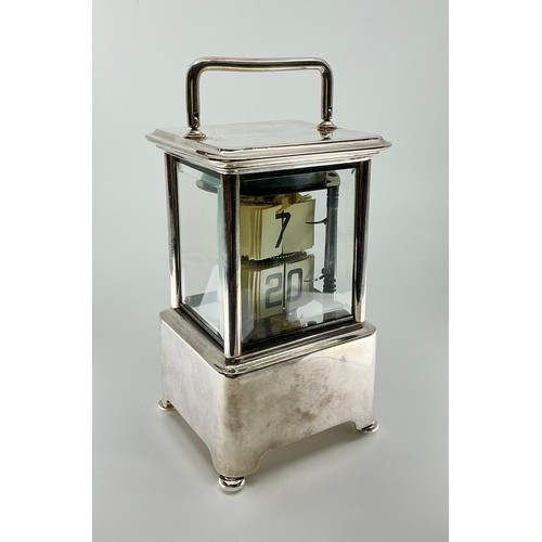 An early 20th century french carriage ticket clock, c.1910, silvered ...
