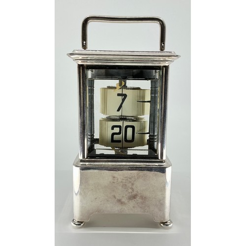 An early 20th century french carriage ticket clock, c.1910, silvered ...