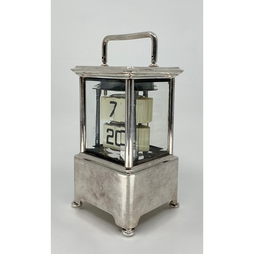 An early 20th century french carriage ticket clock, c.1910, silvered ...