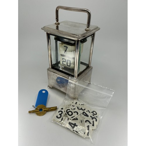 An early 20th century french carriage ticket clock, c.1910, silvered ...