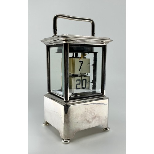 An early 20th century french carriage ticket clock, c.1910, silvered ...