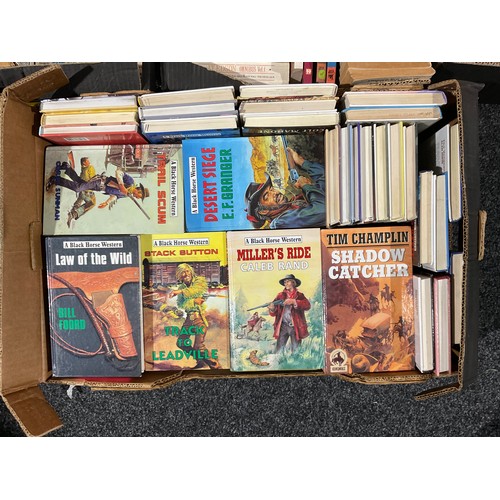 253 - Books - Cowboy, Westerns assorted hardback and paperback books, including titles by Ralph Compton, J... 