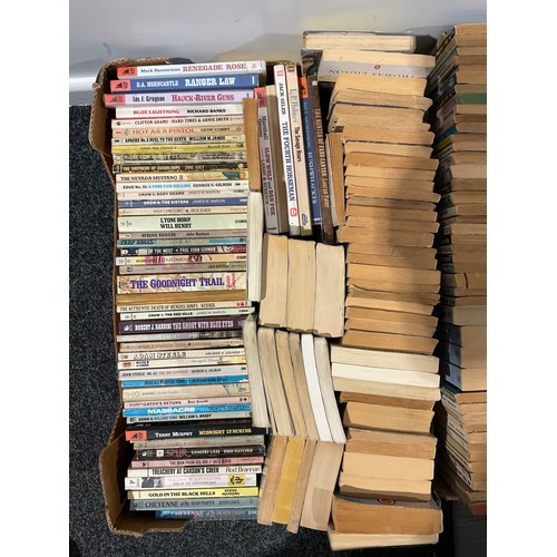 253 - Books - Cowboy, Westerns assorted hardback and paperback books, including titles by Ralph Compton, J... 