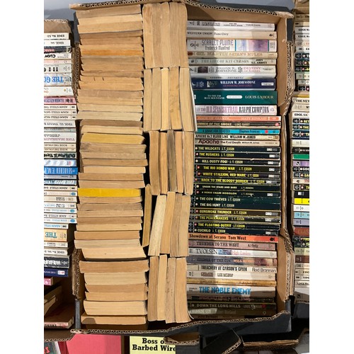 253 - Books - Cowboy, Westerns assorted hardback and paperback books, including titles by Ralph Compton, J... 