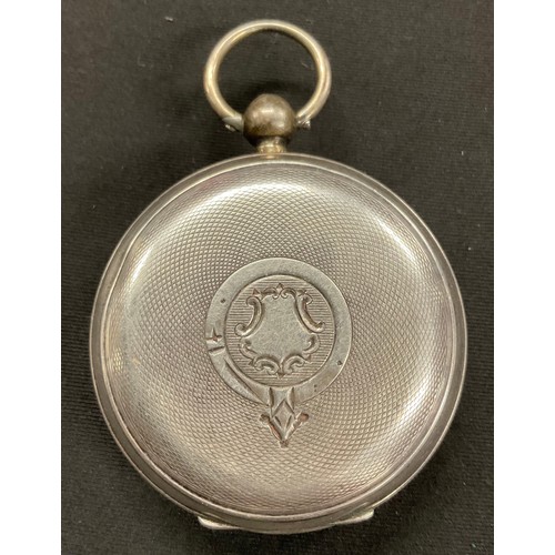 313 - A hallmarked silver Express English lever pocket watch, by J. G. Graves Sheffield, white enamel face... 
