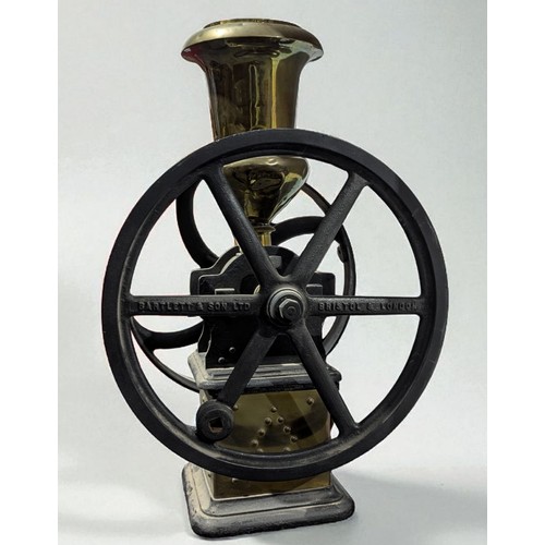 3040 - A large late Victorian cast iron coffee merchant's counter top coffee grinder, Bartlett & Son Ltd, B... 