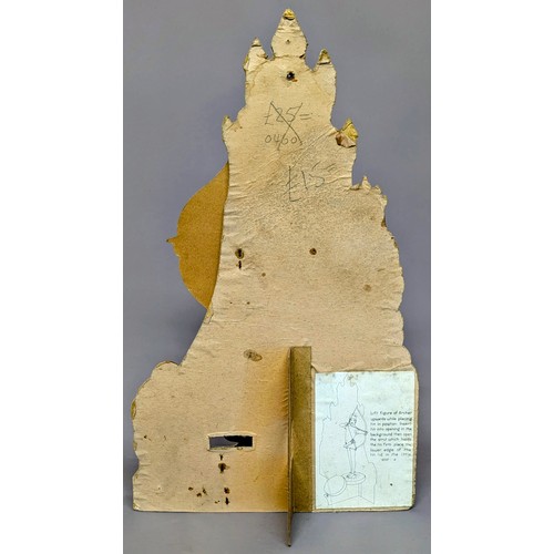 3028 - Advertising - a shaped pictorial shop display showcard, Gibbs Dentifrice Defends The Ivory Castles, ... 