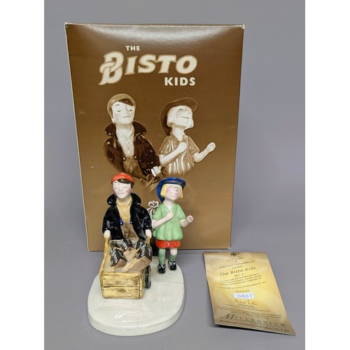 3012 - Advertising - a Royal Doulton figure group, The Bisto Kids, MCL4, limited edition 407/1,000, 12cm hi... 