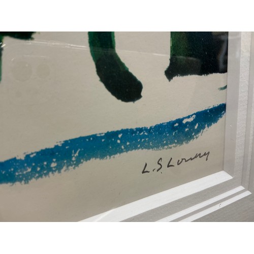 22 - Laurence Stephen Lowry (British, 1887-1976), by and after, ‘People standing about’, signed in pencil... 