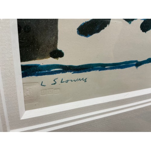 22 - Laurence Stephen Lowry (British, 1887-1976), by and after, ‘People standing about’, signed in pencil... 