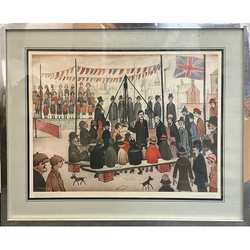 23 - Laurence Stephen Lowry RBA RA (1887-1976, British), Laying a Foundation Stone, coloured lithograph, ... 