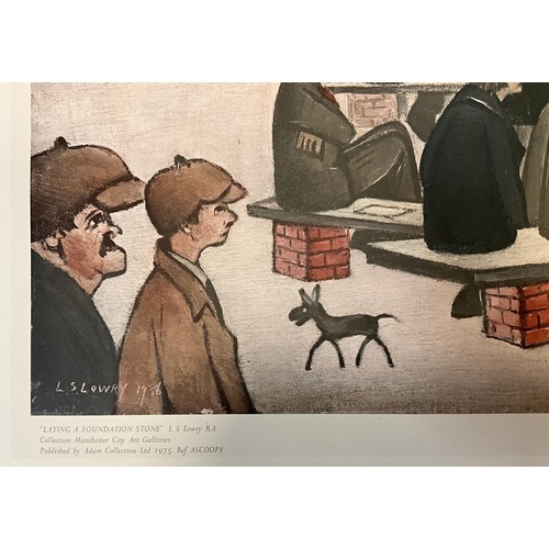23 - Laurence Stephen Lowry RBA RA (1887-1976, British), Laying a Foundation Stone, coloured lithograph, ... 