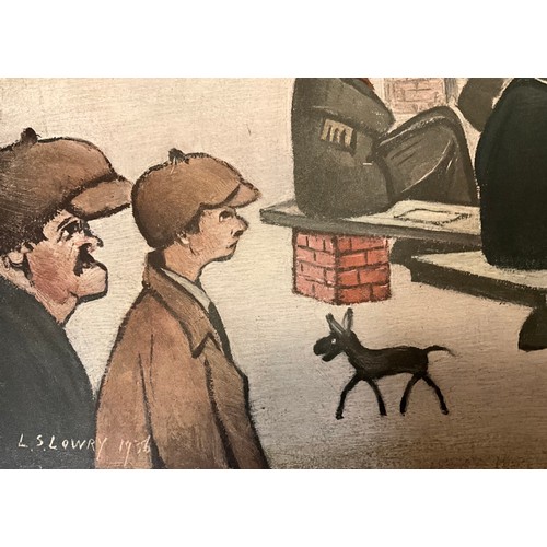 23 - Laurence Stephen Lowry RBA RA (1887-1976, British), Laying a Foundation Stone, coloured lithograph, ... 