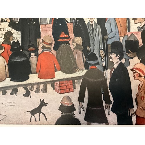 23 - Laurence Stephen Lowry RBA RA (1887-1976, British), Laying a Foundation Stone, coloured lithograph, ... 