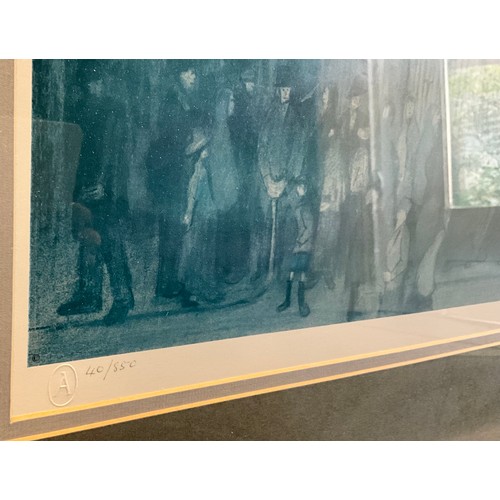 26 - Laurence Stephen Lowry (1887-1976), by and after, Outside the Mill, 1930, numbered in pencil 40/850,... 