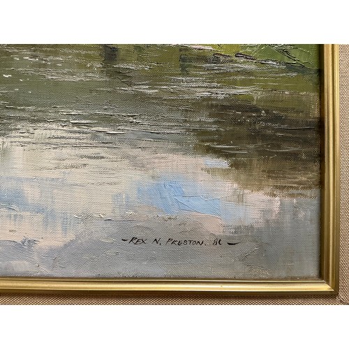 41 - Rex Preston (Derbyshire, Bn. 1948)
Milldale, Derbyshire
signed, dated '81, oil on canvas, 39cm x 49c... 