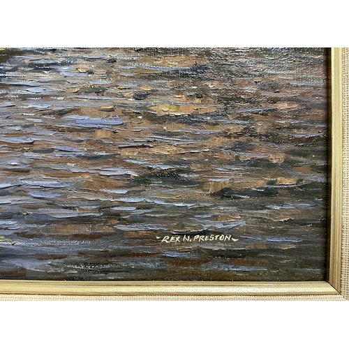 42 - Rex N Preston (Bn. 1948)
River Bradford Near Youlgreave
signed, oil on canvas, 40cm x 29cm