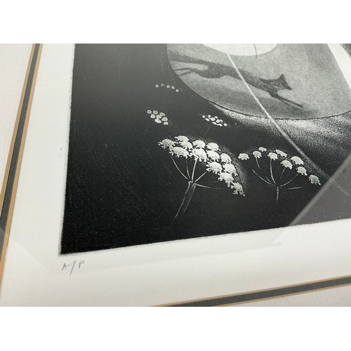 56 - Flora Maclachlan, 
Fox Fire, 
signed and titled in pencil to lower margin, artist's proof, etching, ... 