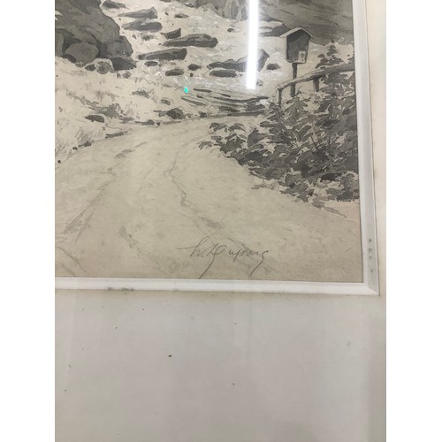 4 - Soviet School (20th century), Wire Fence with Thistles, indistinctly signed, dry-point etching, 29cm... 