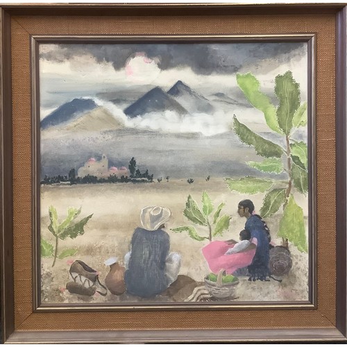 19 - Manner of Vera Southby (1895-1987) 
View of the sierras, Mexico 
signed, oil on board, 53cm x 55cm