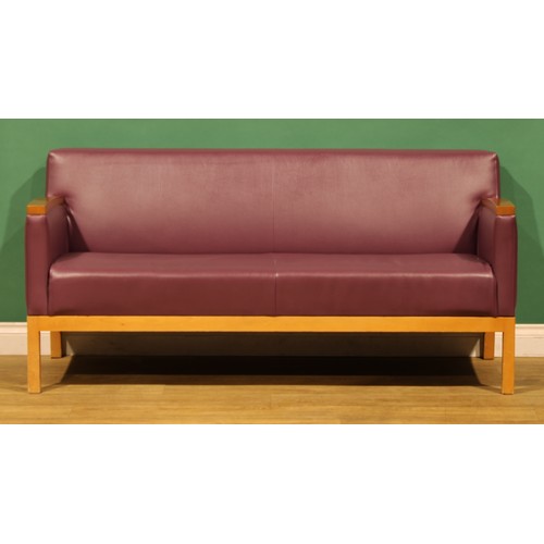 105 - Modern Design - a Spanish three-piece lounge suite, by C.J.C. Concepta, Barcelona, comprising sofa a... 