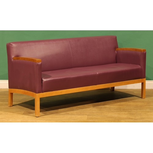 105 - Modern Design - a Spanish three-piece lounge suite, by C.J.C. Concepta, Barcelona, comprising sofa a... 