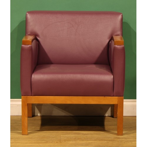 105 - Modern Design - a Spanish three-piece lounge suite, by C.J.C. Concepta, Barcelona, comprising sofa a... 