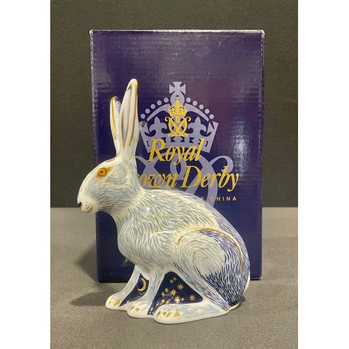 25 - A Royal Crown Derby Paperweight, Starlight Hare, exclusive to The Royal Crown Derby Collectors Guild... 