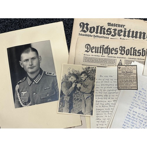 WW2 Third Reich large and extensive archive document file to a fallen ...