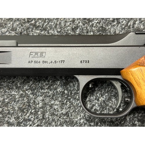 F.A.S AP 604 .177 / 4.5mm cal Italian air pistol, serial no. 6733 ...