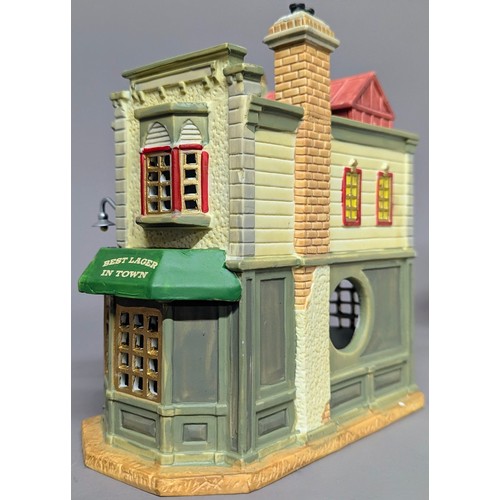 7358 - Lemax Village - Caddington Village, Christmas, Village Town Hall, with bulb, boxed; Public Library, ... 