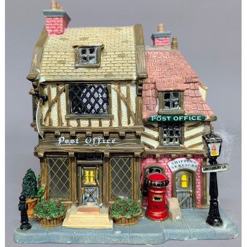 7358 - Lemax Village - Caddington Village, Christmas, Village Town Hall, with bulb, boxed; Public Library, ... 