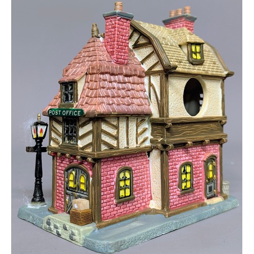 7358 - Lemax Village - Caddington Village, Christmas, Village Town Hall, with bulb, boxed; Public Library, ... 