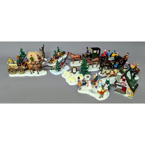 7361 - Lemax Village - Christmas, accessories including battery operated illuminated 