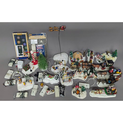 7361 - Lemax Village - Christmas, accessories including battery operated illuminated 