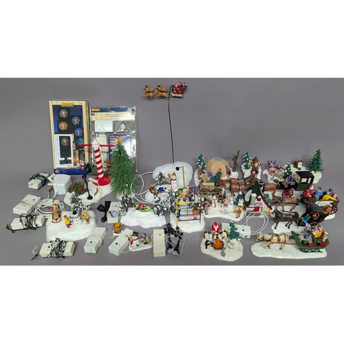 7361 - Lemax Village - Christmas, accessories including battery operated illuminated 