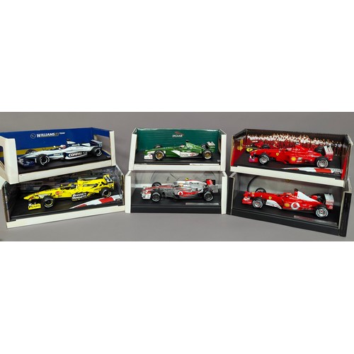 7340 - Hot Wheels Racing - McLaren MP4-22, Lewis Hamilton; Ferrari F2003-GA, Michael Schumacher; 26742 Jagu... 