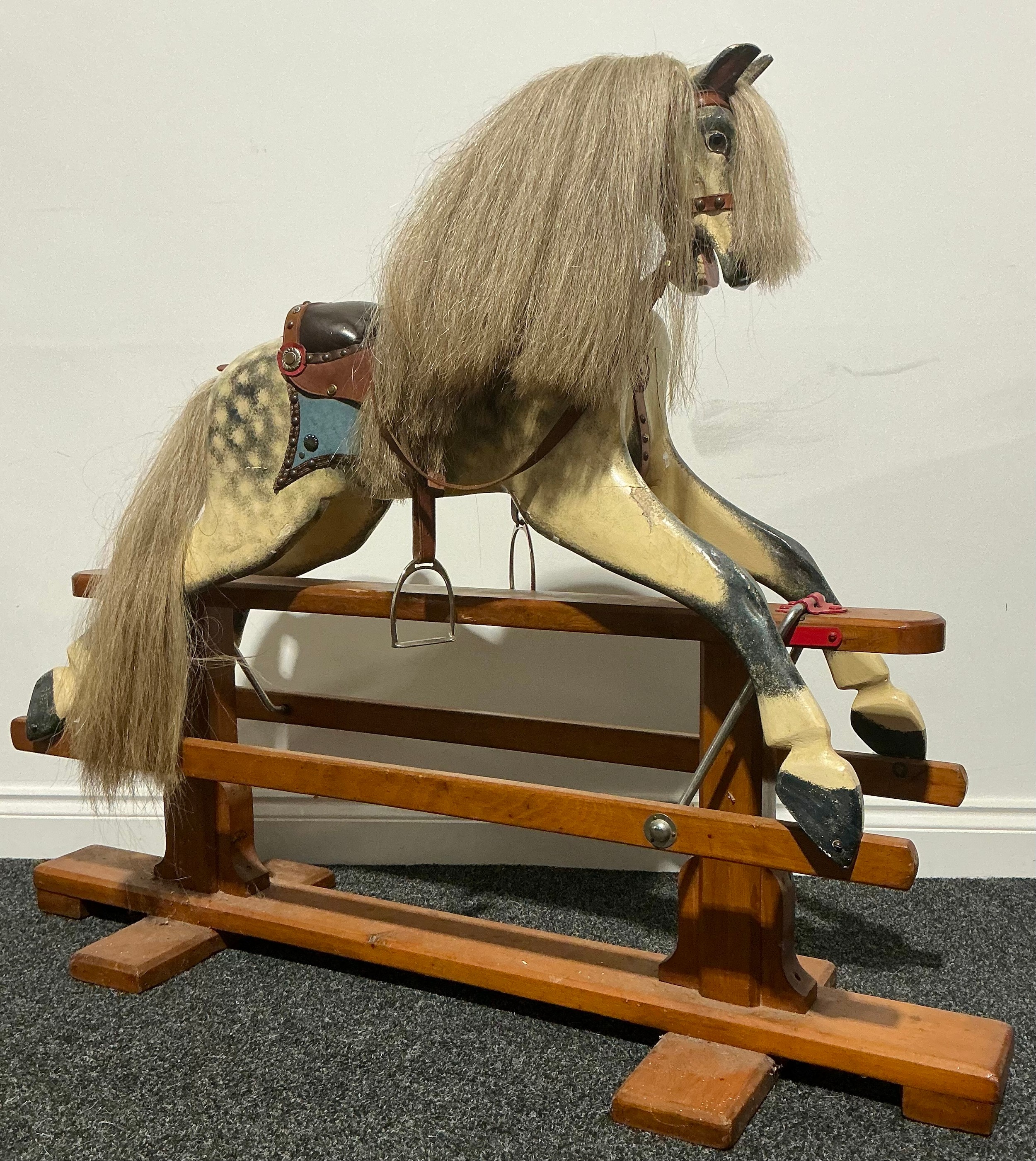 An early 20th century 1920s wooden child's rocking horse by Patterson ...