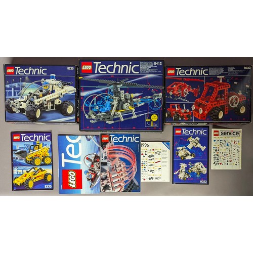 7353 - Lego - Technic, 8032, multifunctional starter set, boxed; 8412, Nighthawk, boxed; 8230, coastal cop ... 