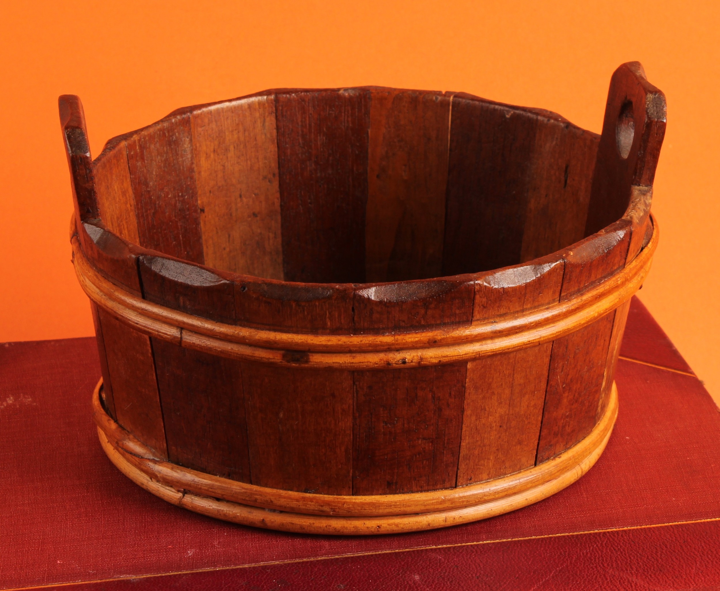 Treen - a 19th century Scottish luggie or bicker, of typical willow ...