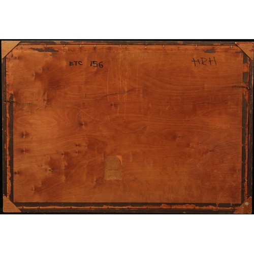 1313 - An early 20th century Chinese silk and metal stitch textile panel, worked with a fenghuang and flowe... 